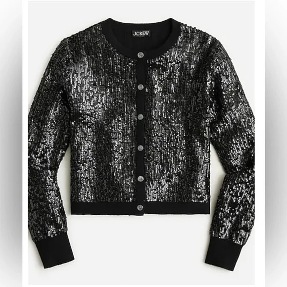 Jcrew Sequin Jackie cardigan sweater